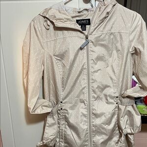 Jones New York Light Tan Polka Dot Utility Jacket